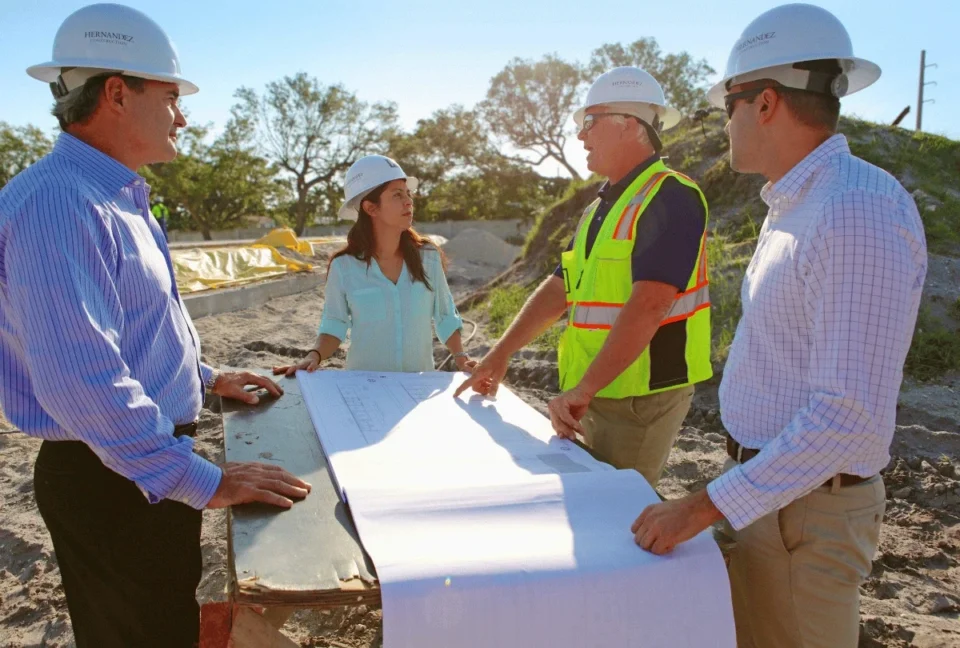 Architectural and engineering design coordination at Hernandez Development & Construction preconstruction phase