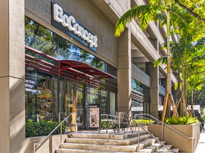 BoConcept Furniture Retail Interior Build-Out by Hernandez Development & Construction at 800 Brickell Avenue Miami FL